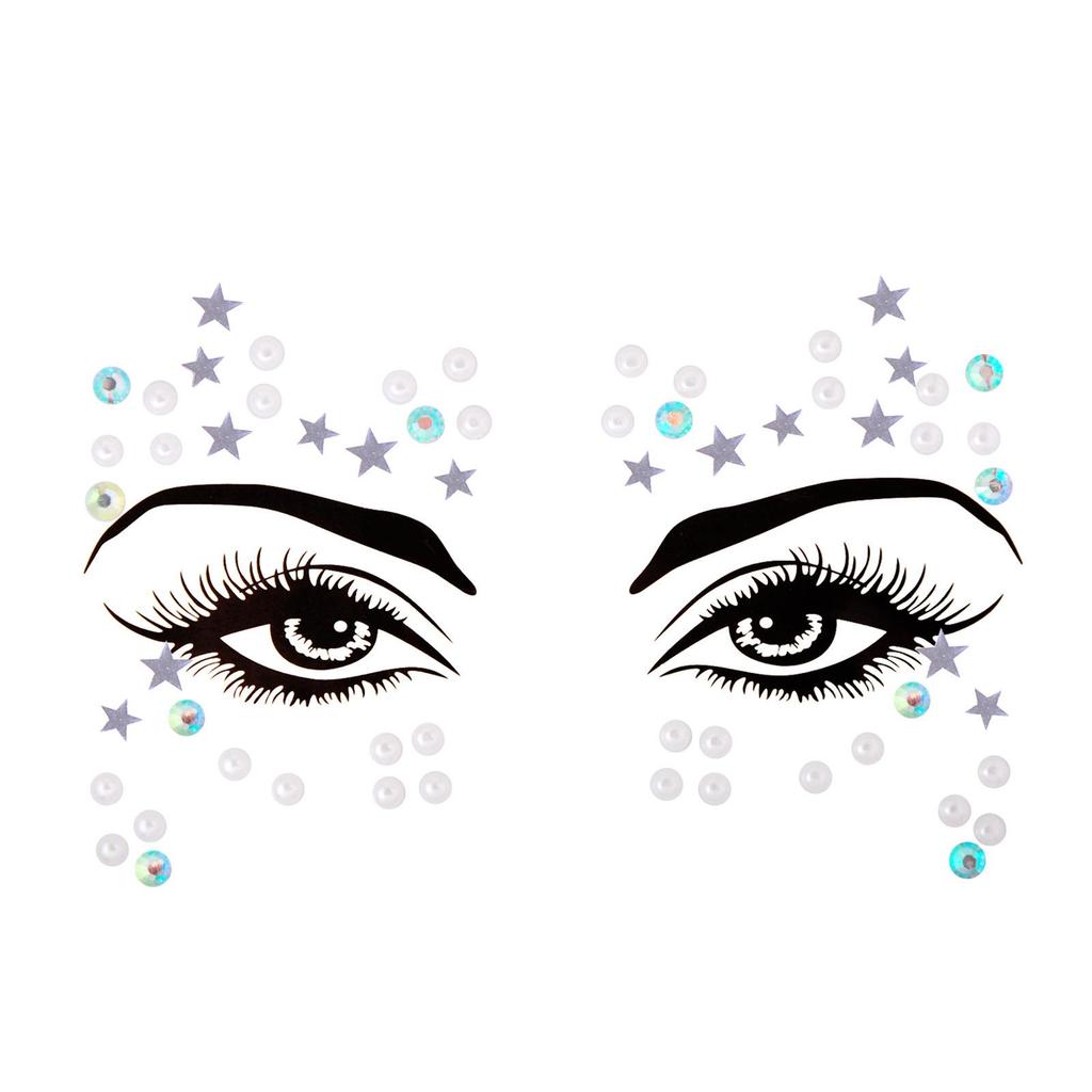 Crystal Tattoo Sticker Glitter Eyeliner Eyebrow Makeup Face Eyes Diamond Temporary Tattoo Rock Rhinestone 3D Eyeliner Stickers