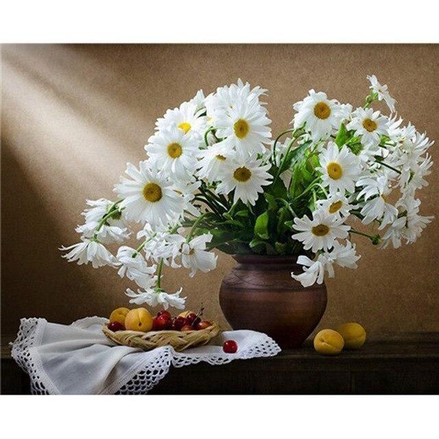 Flower Diamond Painting Accessories 5D DIY Diamond Mosaic Embroidery Cross Stitch Full Round Square Rhinestone Home Decoration