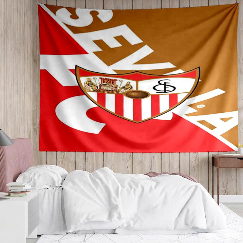 Sevilla Fc Crest Design Tapestry Accessories Playroom Tapestry, for Bedroom,Livingroom, dormitory Room Wall Decor Fan Birthday Gifts