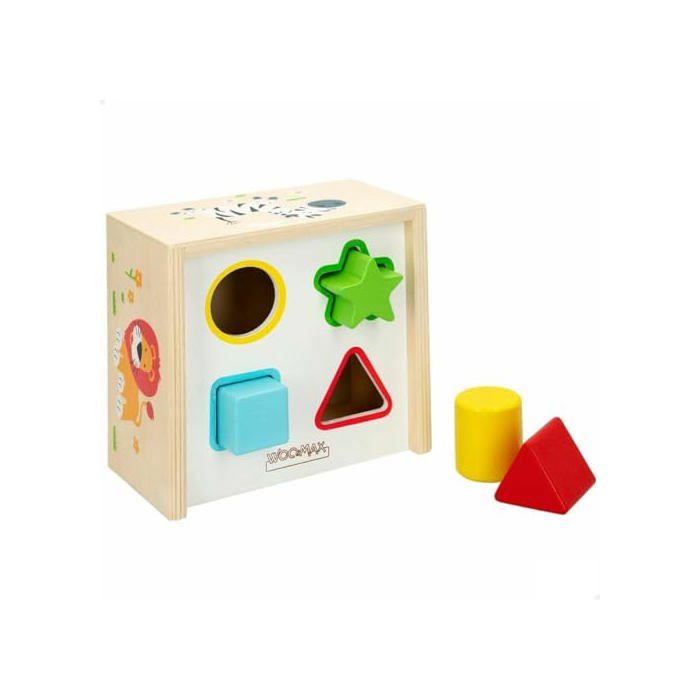 Puzzle en bois pour enfants - WOOMAX - Formes irrégulières - 6 pièces - Bois - 13,5 x 7,5 x 13 cm