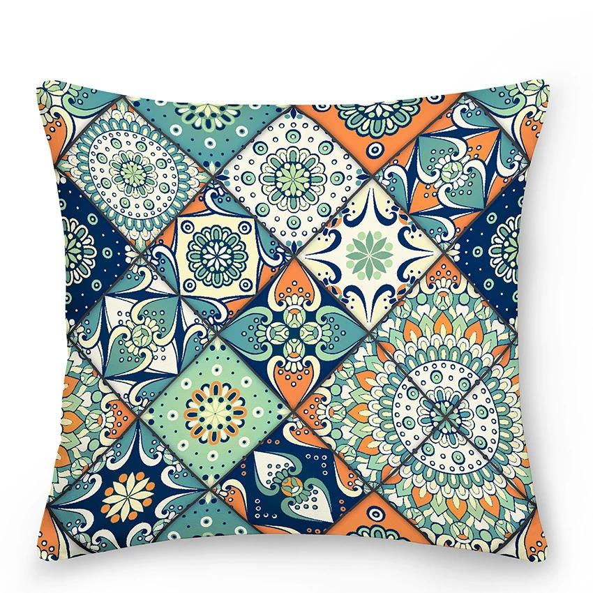 Mandala Pillowcase Decor Sofa Bed  Decorative Car Cushion Cover Boho Style