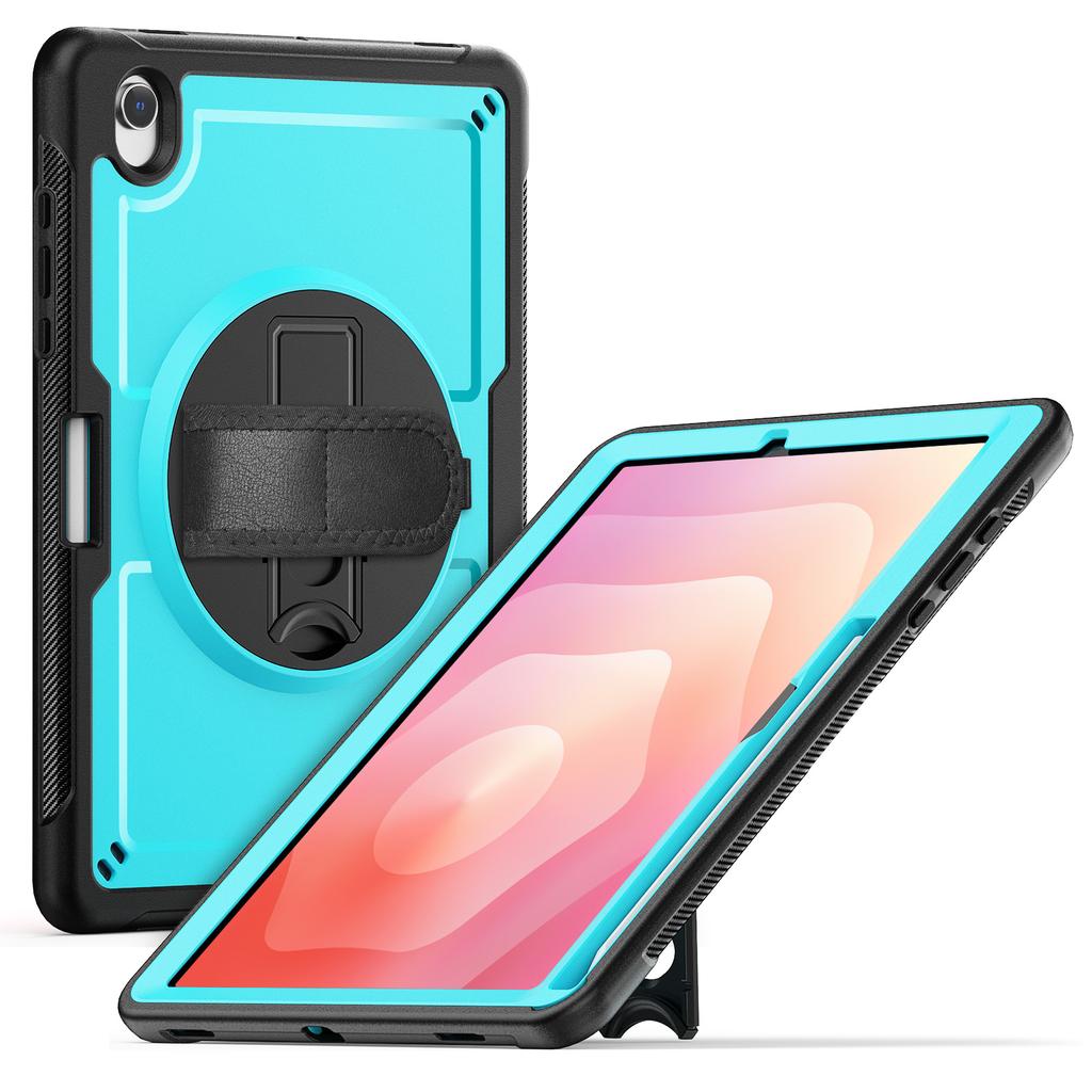 For Samsung Galaxy Tab S10 Lite Case Kickstand PC + TPE Tablet Cover with Hand Strap
