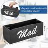 Magnetic Mail Organizer for Fridge File Holder with 2 Slots Magnetic Mail Box for Wall Desk Countertop Basket Letter Holder for Home