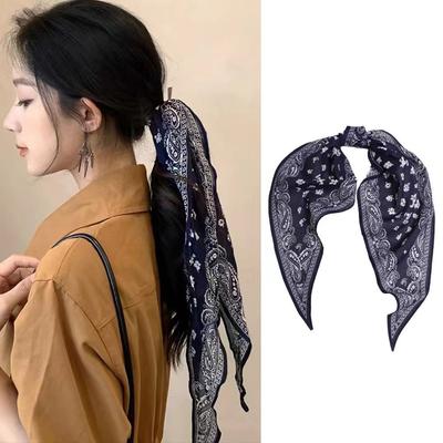 Scialle Lungo in Cotone a Fibra Lunga Classico Fascia per Capelli Testa di Anacardo Foulard di Seta Foulard Quadrato di Alta Gamma Lusso Leggero Minimalista