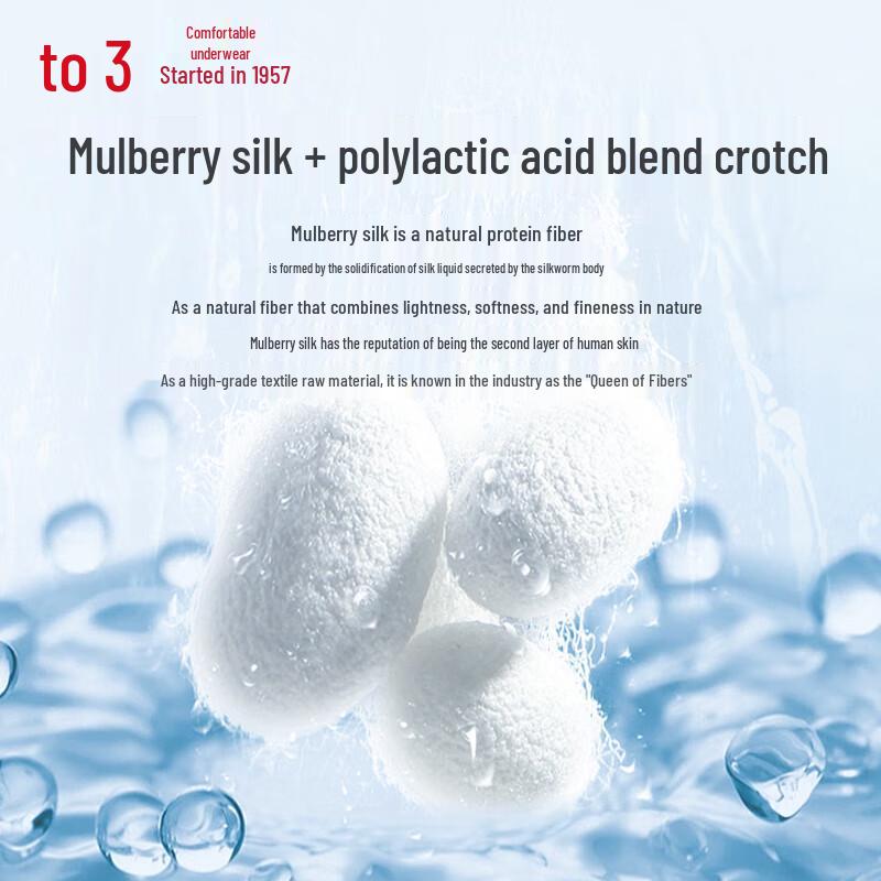 Hongdou Women's 7A Antibacterial Cotton-Spandex High-Waist Briefs 3-Pack