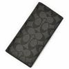 Coach F75013 Canvas Coated Long Wallet In Charcoal/Black [Used]