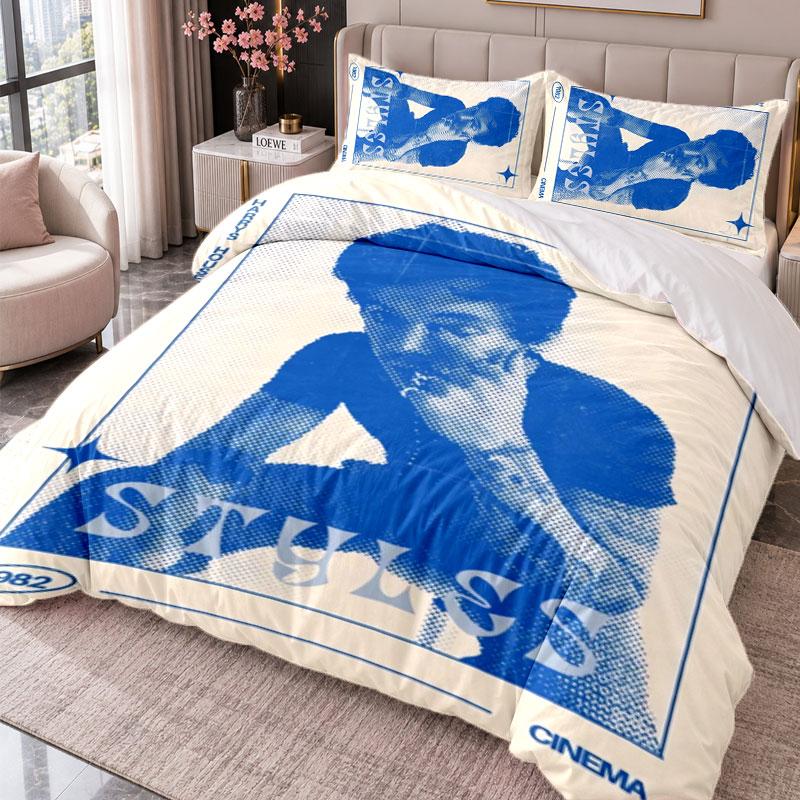 Harry Styles 3Pcs Bedding Set Duvet Cover With Two Pillowcases For Bedroom Home Decoration