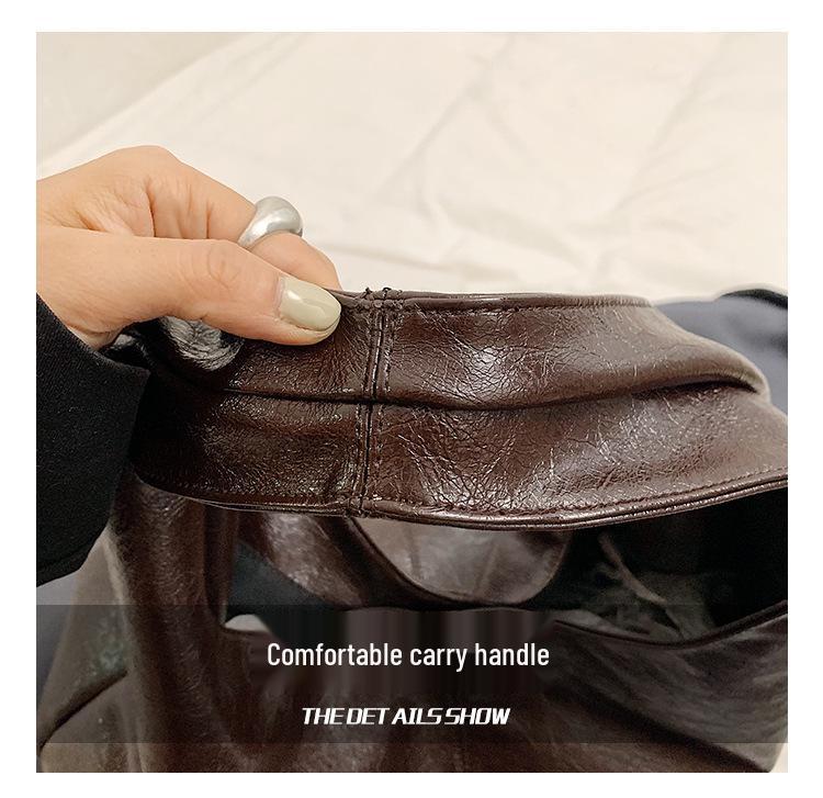 2024 Women's Soft Leather Large Capacity Tote & Shoulder Bag – Stylish, Versatile, High-End Design for Everyday Use