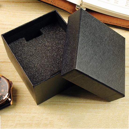 Caja de Exhibición Cuadrada a Prueba de Polvo para Relojes, Estuche de Almacenamiento para Joyería, Pulseras, Regalos, con Tapa