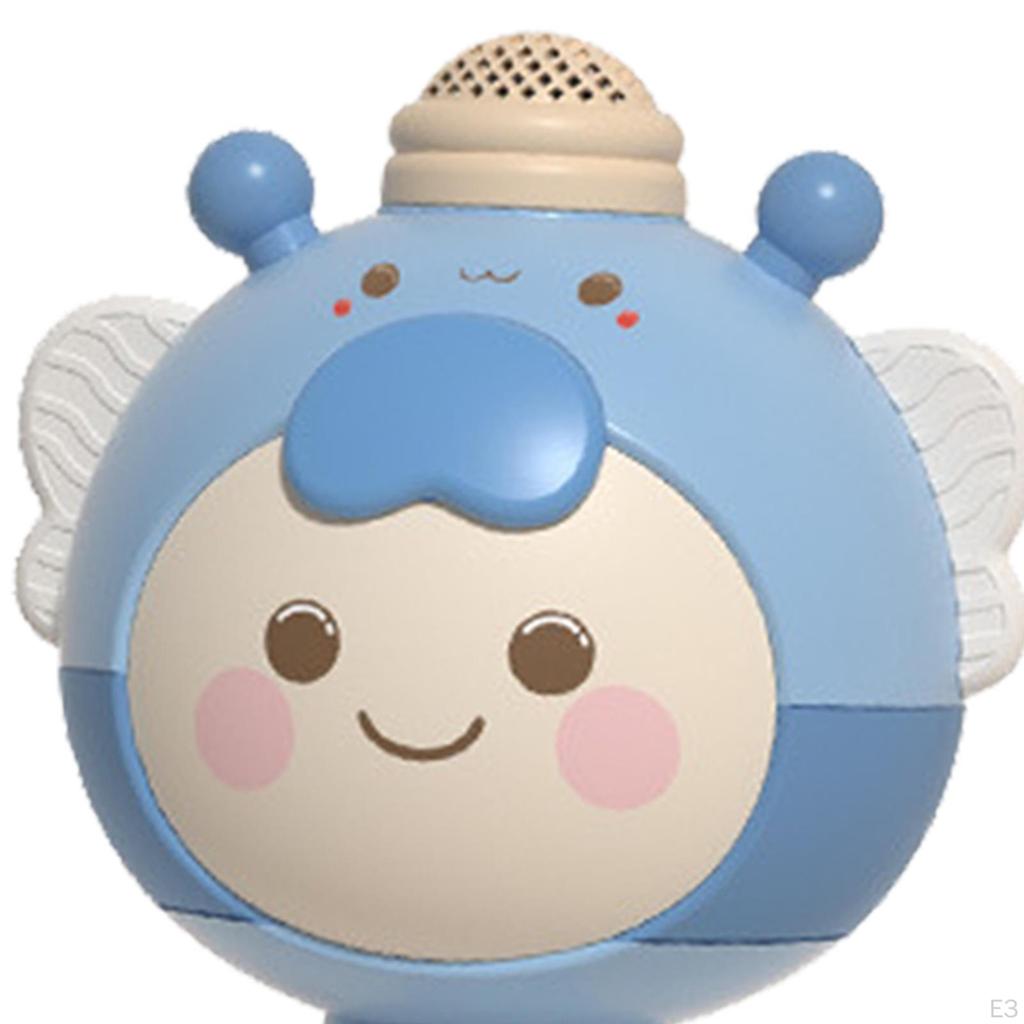 Cartoon Music Microphone Early Educational Toy with Light USB Rechargable for Kids Birthday Gifts