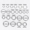 5Pcs/lot Stainless Steel Nose Ring Body Clip Hoop for Women Men Cartilage Piercing Segment Nose Hoop Septum Clicker Lip Ear Ring