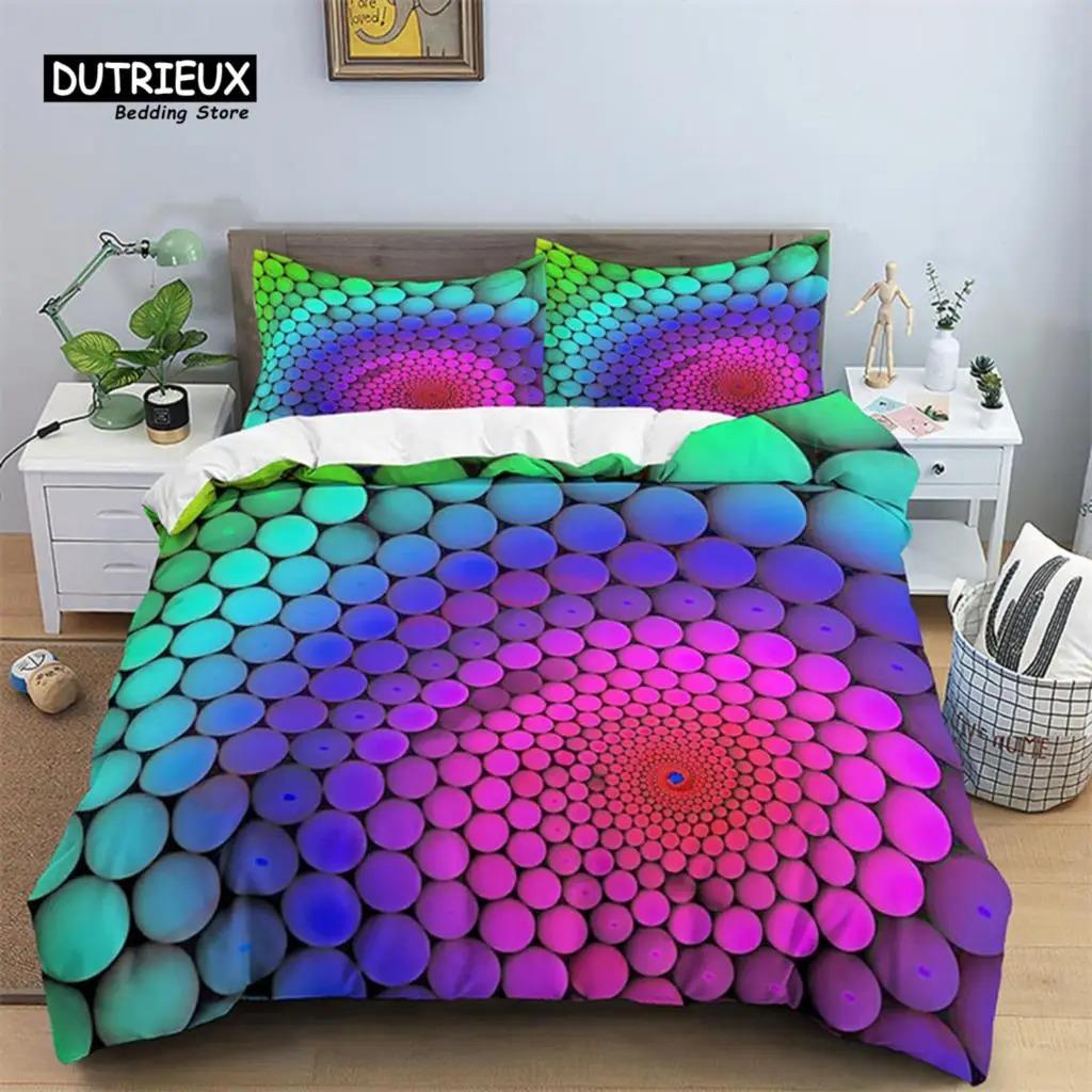 Poszewka na kołdrę Japońskie Fale Mikrofibra Abstrakcyjny Wzór Geometryczny Komplet pościeli Psychedeliczna Poszewka na kołdrę Dla Dziewcząt Pokój Nastolatka