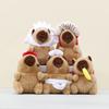 Capybara Cook Plush Pendant Toy Keychain Stuffed Doll Bag Decoration Gift Kids