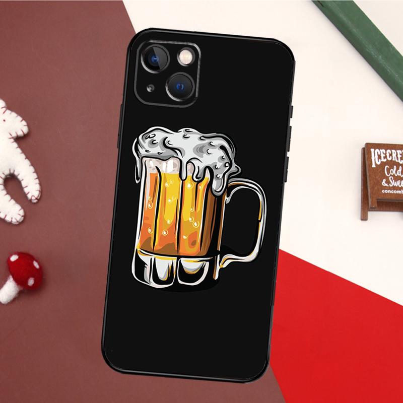 

Beer Cup Case For iPhone 16 Pro Max 14 13 12 11 15 17 Pro Max mini 15 16 Plus 16e 17 Air Back Cover iPhone 16Pro MAX