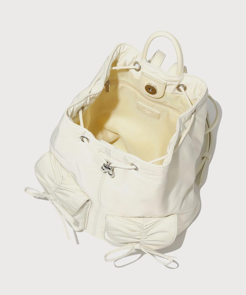 Covernat Woman Clover Heart Nylon Ribbon Backpack Butter