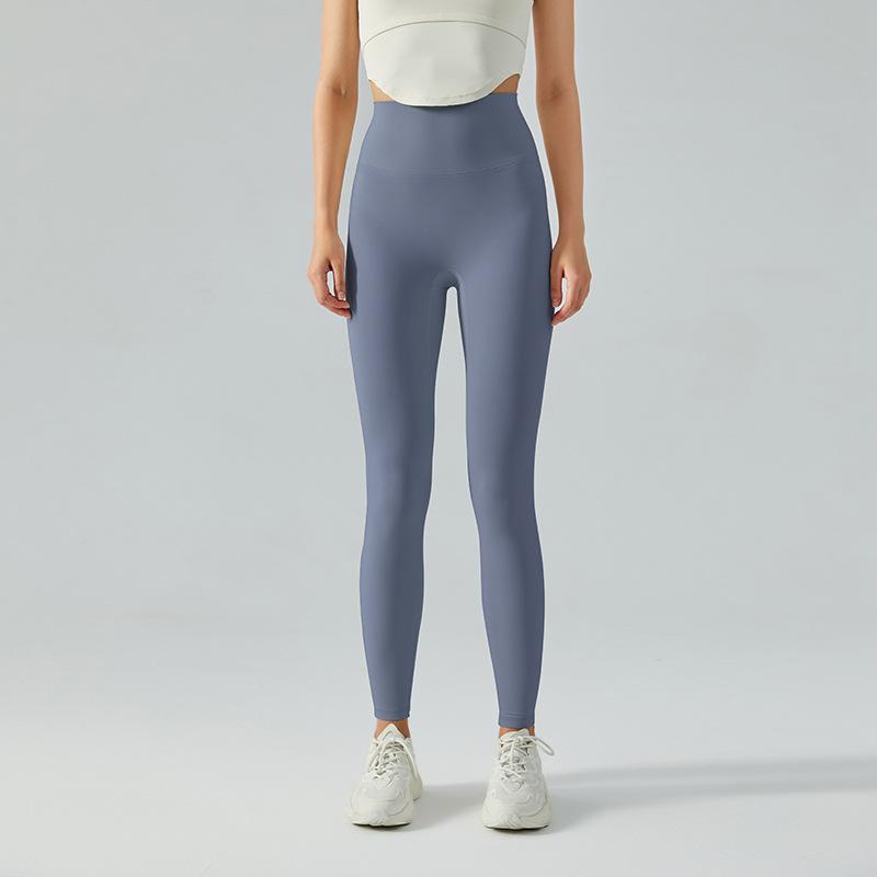 No Embarrassment Line Yoga Pants Long Women's Waxy Soft Peach Hip Fitness Pants High Waist Hip Lift Running Tight Sports Trousers