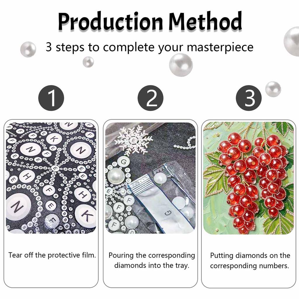 Animal Pearl Painting Handmade Diy Redcurrant Pearl Art Painting Stickers Home Decoration Gifts