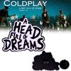 Stylowa przypinka / odznaka z albumu muzycznego Coldplay Dream Overload Prezent dla fana w kolorze czarnym
