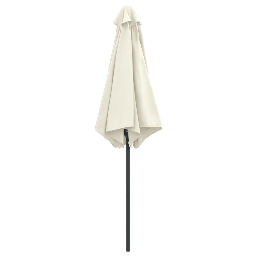 Sun Umbrella with Aluminum Pole 270 x 246 cm Sand White