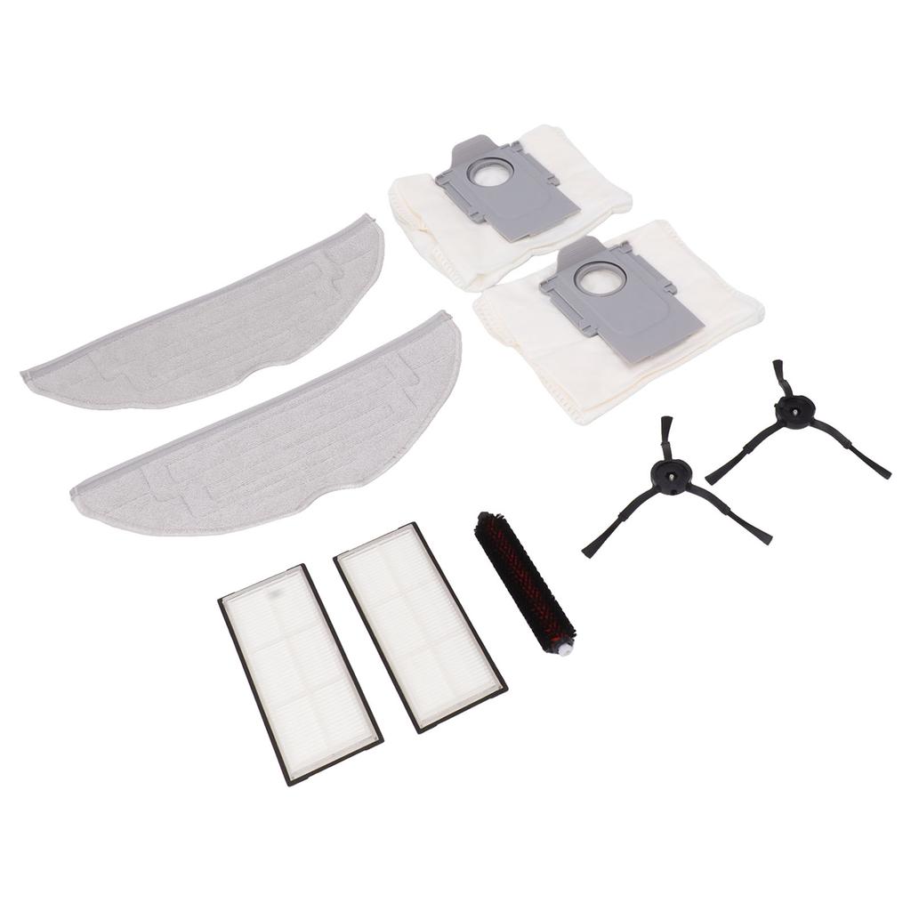 Vacuum Cleaner Accessories Kits for Roborock G20 Include 1 Mop Self Cleaning Brush 2 Mop 2 Dust Bag 2 Filter 2 Black