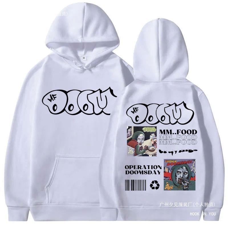 Rapper Mf Doom MM FOOD Doomsday Album Graphic Hoodie Men New Fashion Hoodies Funny Printing Hoodie Harajuku Sweatshirts Men Long
