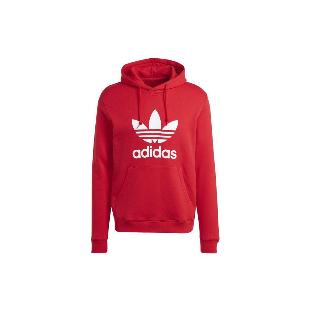 Adidas Originals Loose Hoodie With Logo Print Men Tops Red IM4497