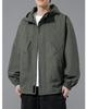 OKJCON Ensfarvet Plussstørrelse Herre Høst/Vinterfrakk, Casual, Business, Stilig, (3XL, Grønn)