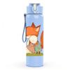 1PC Fox Sitting Grass Scene 750ml Color Plastic Sports Water Bottle Leakproof Flip Straw Lid Suitable for Sports Office Home Use