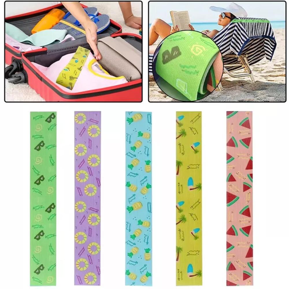 1/4Pcs Colorful Sunbed Strap Windproof High Elasticity Beach Towel Holder Elastic Creative Durable Lounger Strap