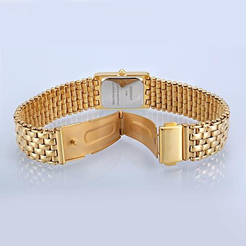 BERNY Ladies Watch, Quartz Watch, Women's Watch, Water Resistant to 3 ATM, Bracelet Tool Included "Gold"