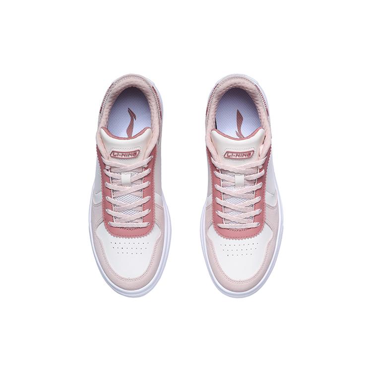 Li Ning Slip Resistant Abrasion Resistant Low top Skateboard Shoes Women's Pink Apricot AGCR194-3