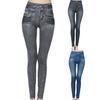 Elastic Women Pants Ankle-length Polyester Comfortable Fake Jeans Women Trousers for Home
