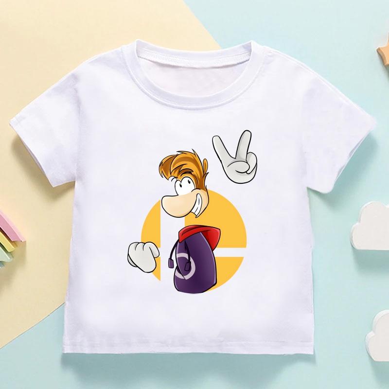 Rayman Legends Adventures Game Print Cartoon Kids T shirt Girls Summer Tops Baby Boys Clothes Children Short Sleeve