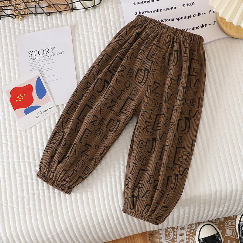Spring and Autumn Children's Sports Pants Casual Pants Children's Pants Sweatpants Small and Medium-sized Children Boys and Girls of Outer Wear Pants