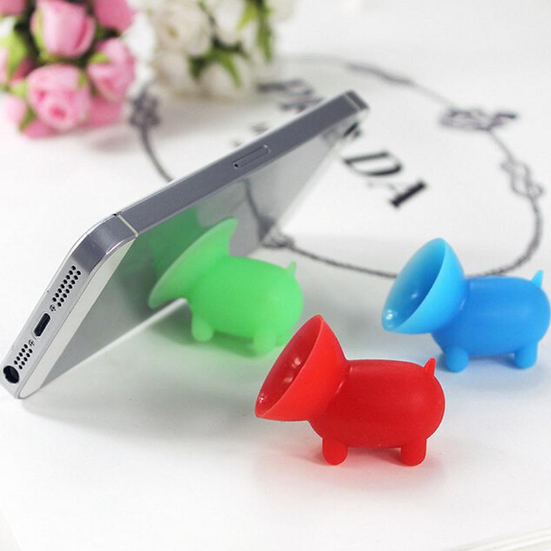 Silikon Saugnapf süße Schwein Mini Telefon Halter Cartoon Stand Smartphone Stand Telefon Zubehör Geschenk