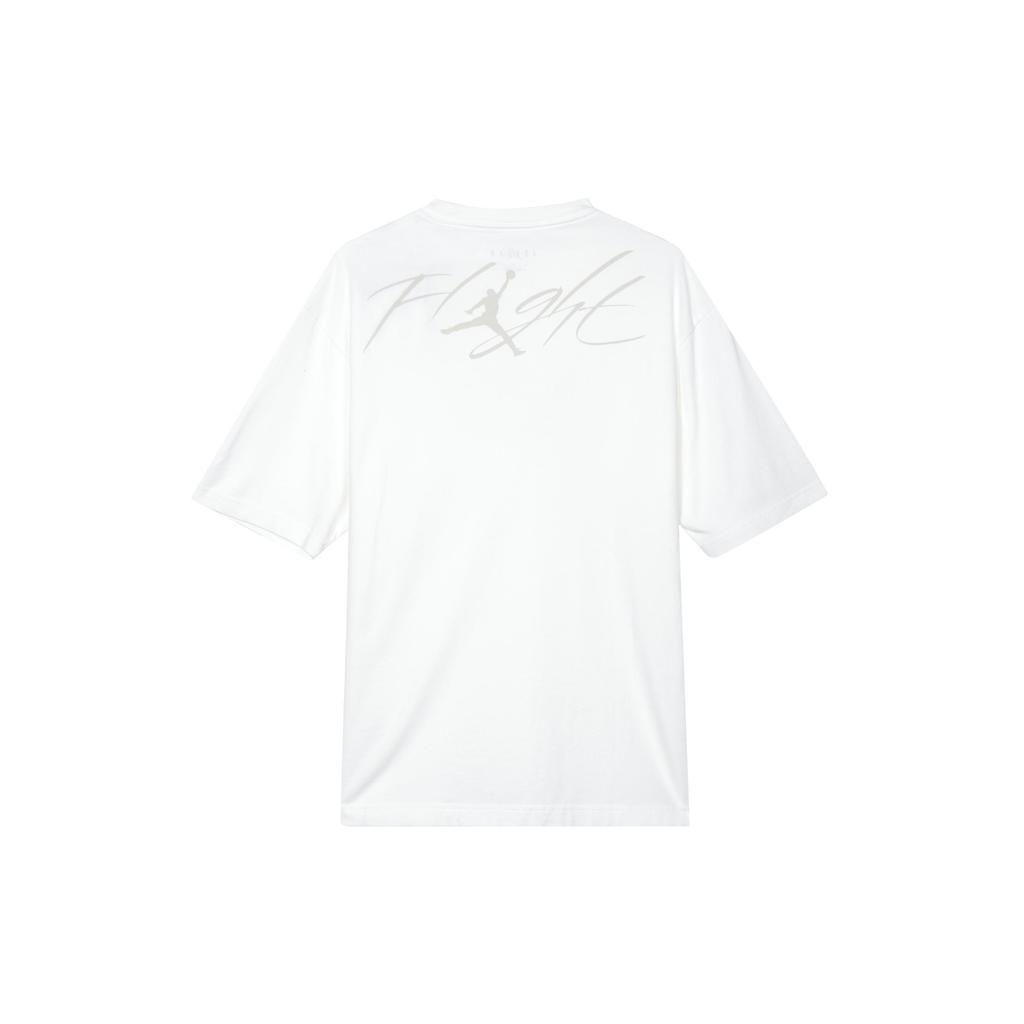 Jordan T Shirts Men's White Crew Neck Moderate Straight Fit FN5995-100