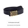 Women's Korean Style Leather Belt with Letter Buckle - Minimalist Fashion Belt for Skirts and Pants