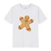 Christmas Short Sleeved Gingerbread Printed Womens Comfortable Harajuku Streetwear Tshirt New Year Party Clothing
