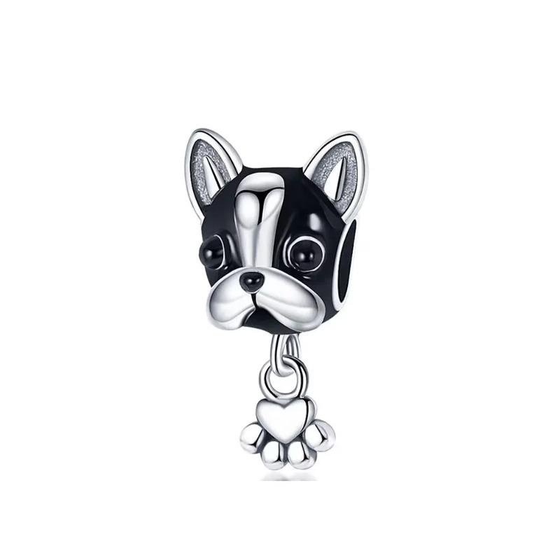 925 Silver Dog Claw Pendant Bracelet Charm Talisman for Men Women Birthday Gift Animal Jewelry Tiger Monkey Elephant Hedgehog