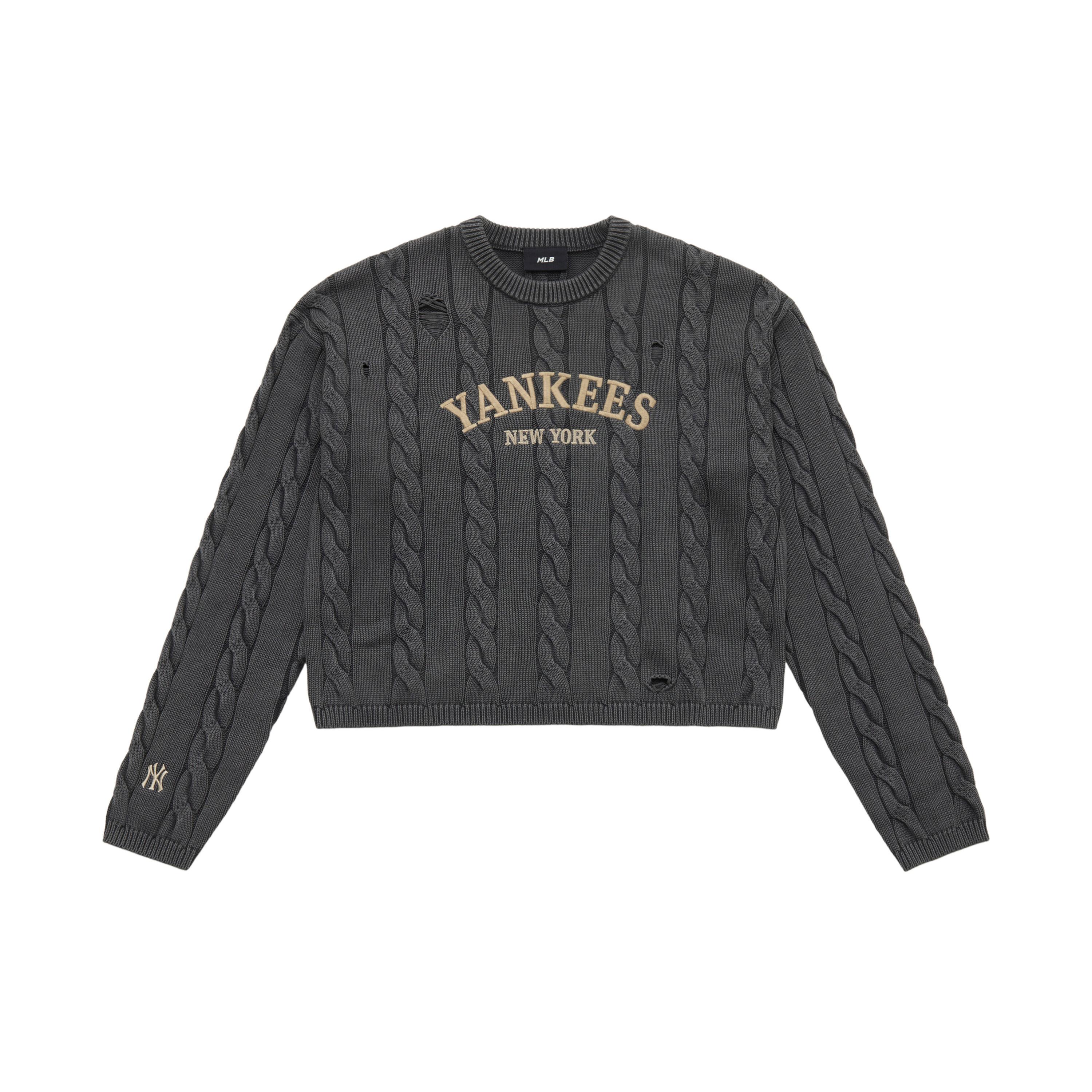 

Новая коллекция в стиле преппи MLB New York Yankees 25FW Свитер Женский Стандартный Угольно-серый 3FKPV0354-50CGS XS