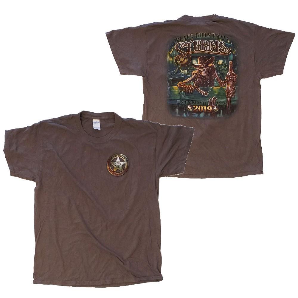Sturgis Black Hills Rally 2019 Double Sided T-Shirt - Large Unisex T-Shirt L