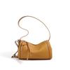 Head Layer Cowhide Lychee Pattern Togo Genuine Leather Pillow Bag Women's Contrasting Color Single Shoulder Crossbody Commuting Bag Casual Armpit Bag