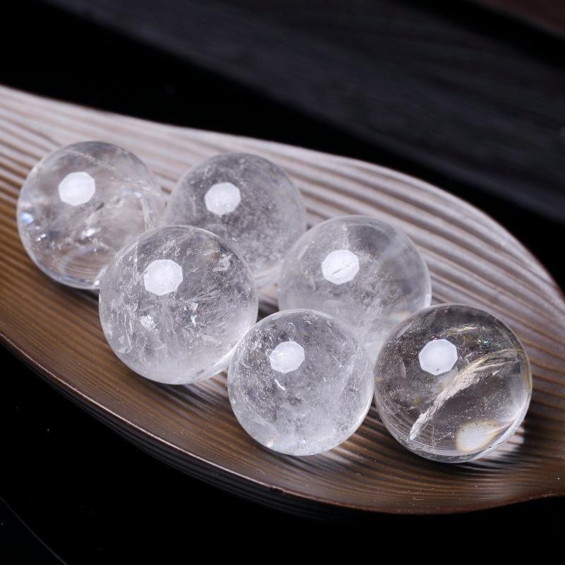 White Crystal Loose Beads - Diameter 20-48mm - Natural Small Crystal Ball