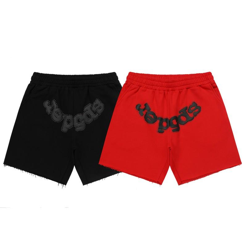 Mens Cotton Short Pants With Embroidered Loose Fit Casual Shorts Outdoor Wear