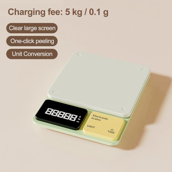 Kitchen Electric Scale 0.1G/5Kg High Precision LCD Display Mini Portable Multifunctional Cooking Baking Coffee