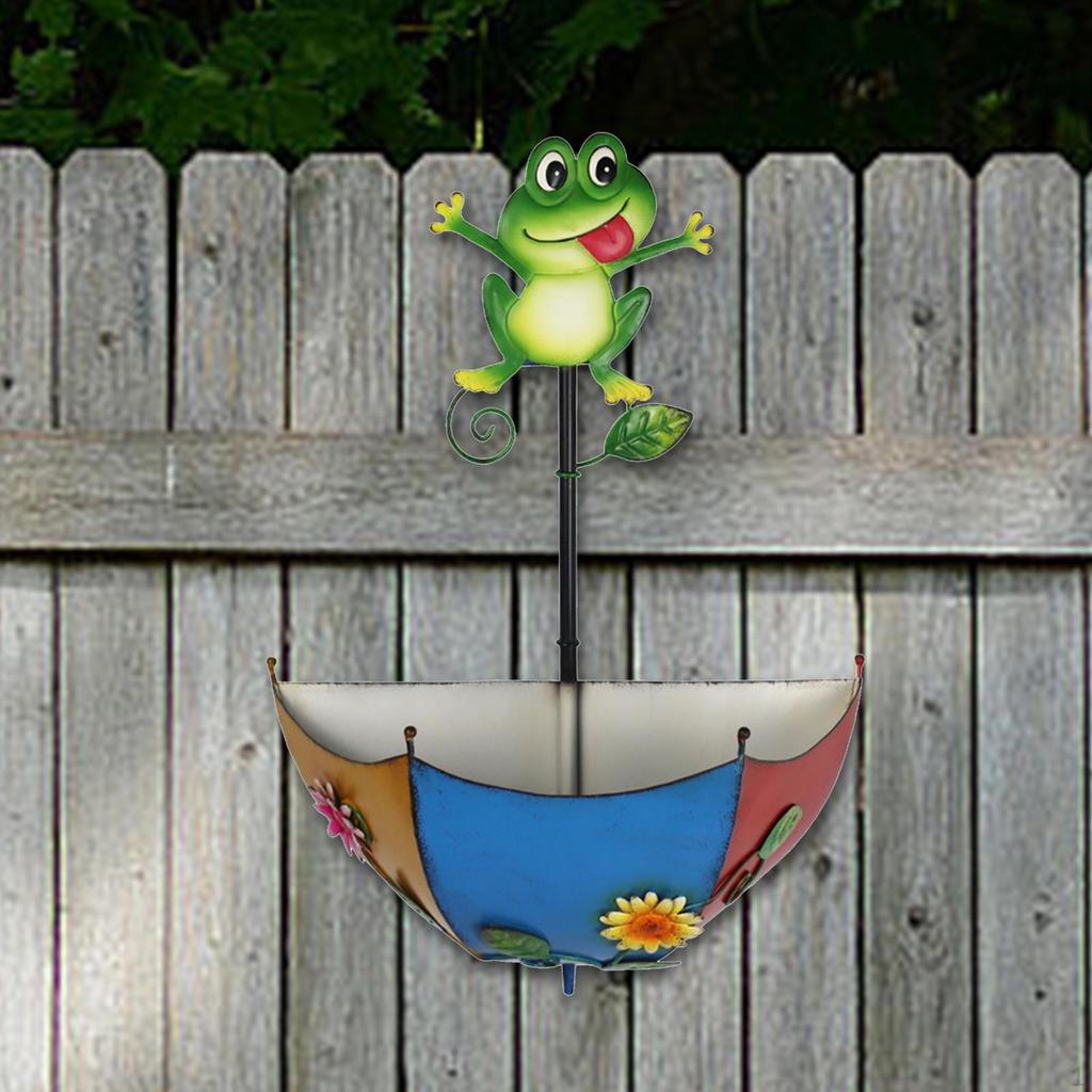 Railing Flower Pot Hanging Planter Garden Art Decorative Creative Umbrella Wall Mounted