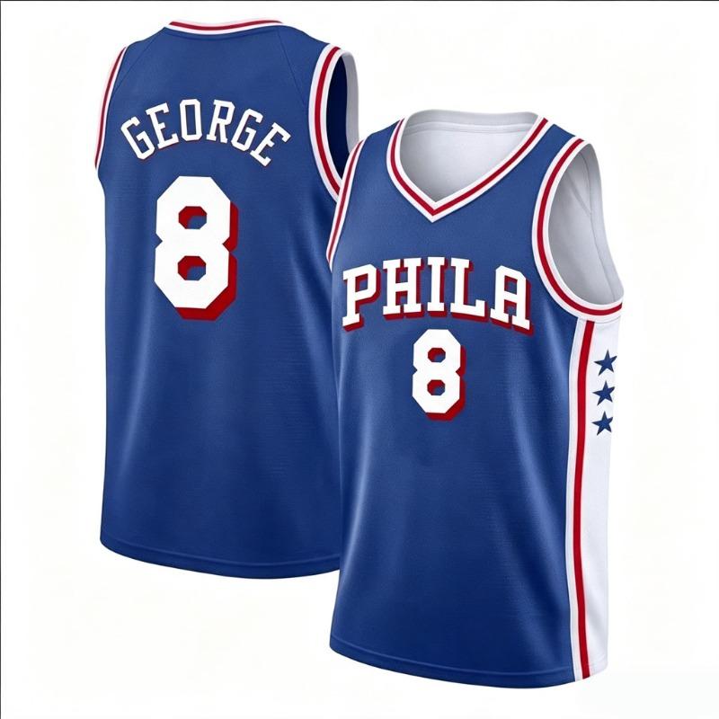 Philadelphia 23 Basketball Jersey Sleeveless Tank Top Quick Dry Sport Streetwear Fans Training Vest White Blue Family Matching