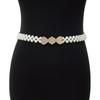Meier New Arrival Women's Belt Plum Blossom Rhinestone Inlaid Decorative Pearl Thin Waist Chain