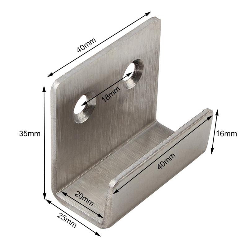 5PCS Stainless Steel Flat Hooks Hanger Ceramic Tile Billboard Display Board Holder Braces Brackets Fasteners Screws Nails