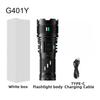 Powerful USB Rechargeable LED Flashlight Tactical Zoom Torch with Power Display Strong Light 100W Camping Emergency Lantern